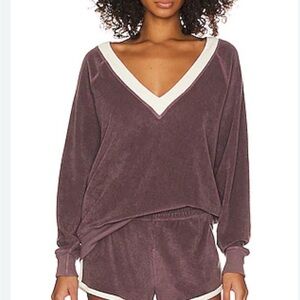 The Great The Microterry V-Neck Sweatshirt